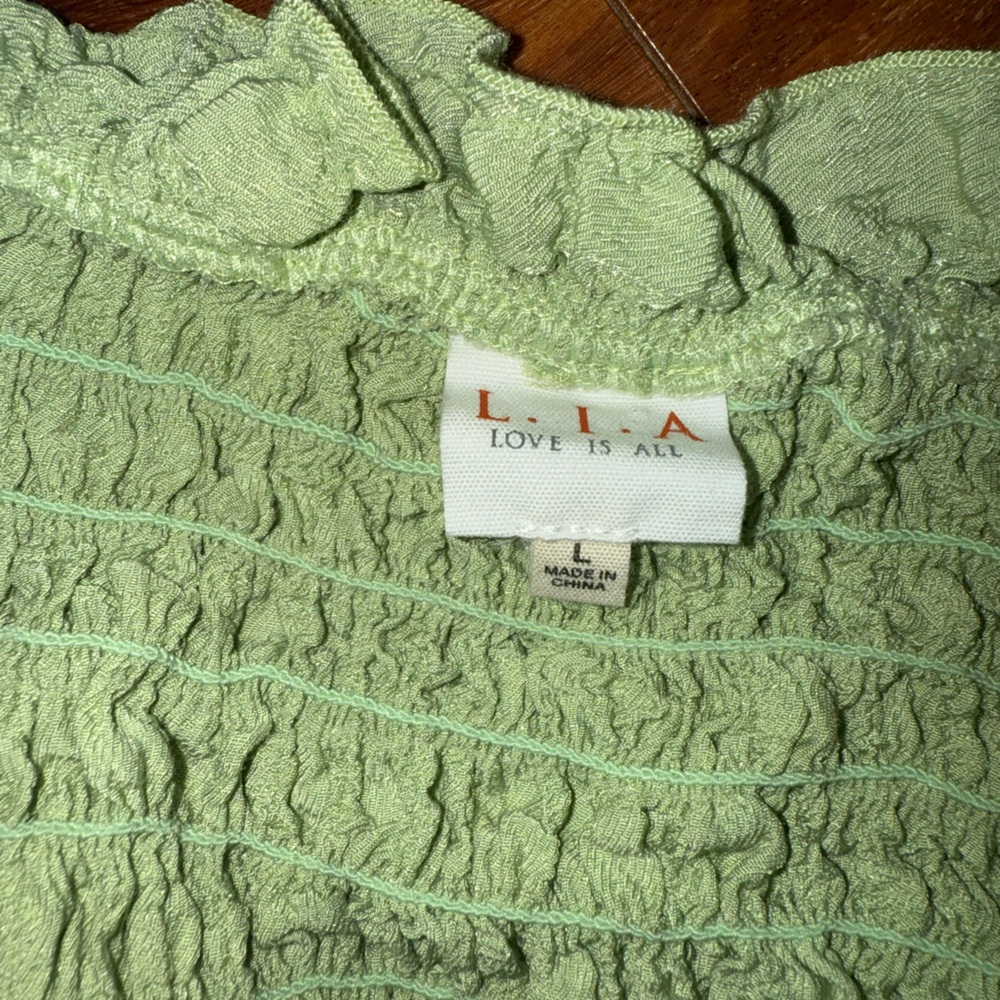 Like Green Ruffle Long Sleeve - Picture 5 of 8
